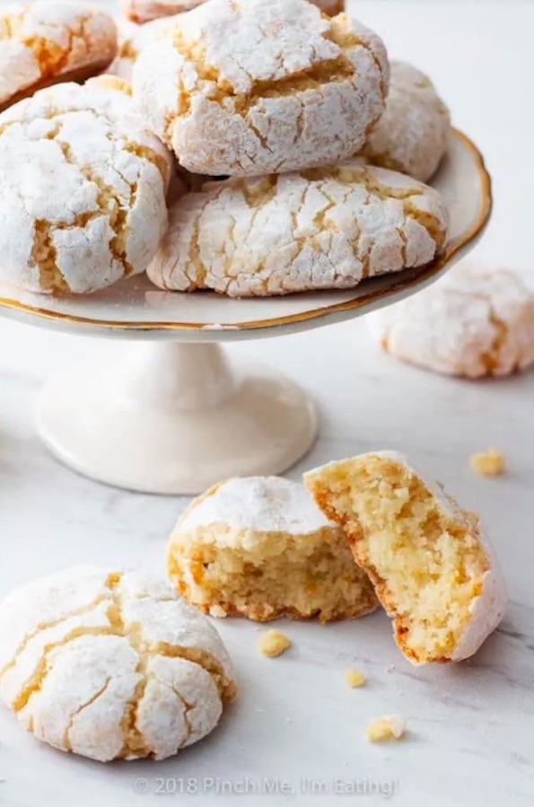 Pinch Me I'm Eating's Ricciarelli cookies would be a delicious and new addition to many cookie exchanges 