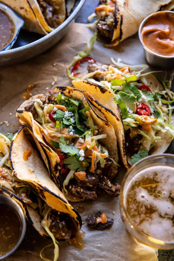 Crockpot Korean Inspired Tacos with Yum Yum Yummm Sauce from Half Baked Harvest Crockpot Korean Inspired Tacos with Yum Yum Yummm Sauce from Half Baked Harvest