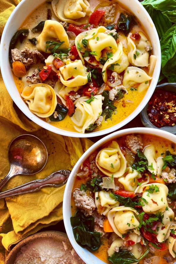 Chicken and Tortellini Zuppa Toscana from Diane Morrisey