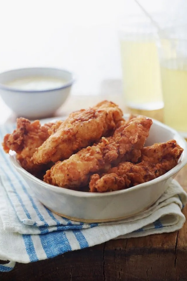 A perfect Memorial Day Picnic Menu: Buttermilk Fried Chicken Tenders from Once Upon A Chef