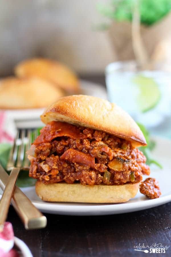 Pizza Sloppy Joes from Celebrating Sweets