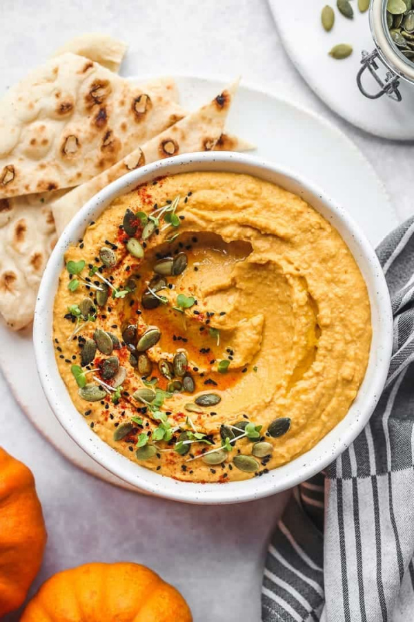 Pumpkin Hummus recipe from Little Sunny Kitchen