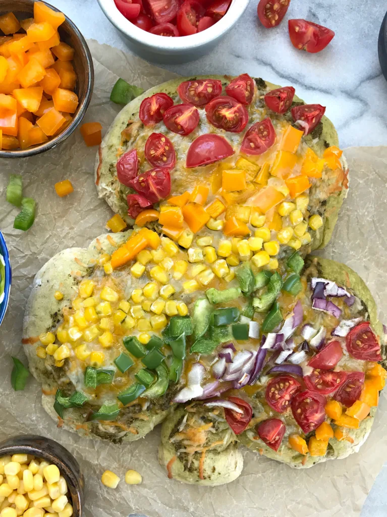 Grain-Free Shamrock Pizza is a fun corned beef alternative for kids on St. Patrick's Day
