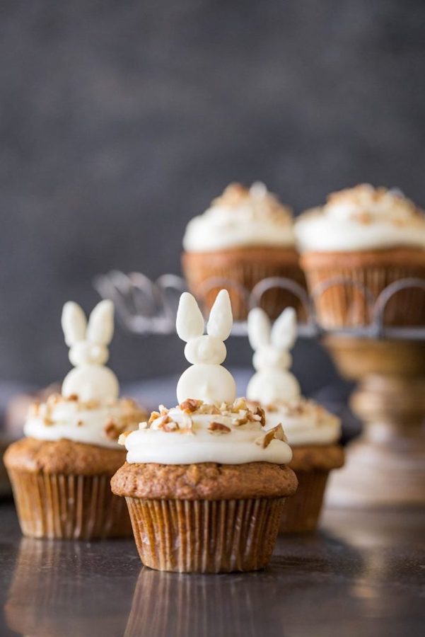 Easy Easter cupcake recipes: Carrot Cake with Cream Cheese Frosting at Lovely Little Kitchen Easy Easter cupcake recipes: Carrot Cake with Cream Cheese Frosting at Lovely Little Kitchen