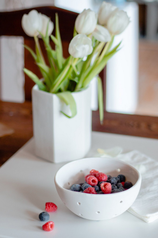 Handmade colander from Niik Ceramic Goods on Etsy