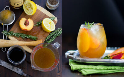 Weekend Toast: A peach cocktail and mocktail recipe to toast an endless summer.