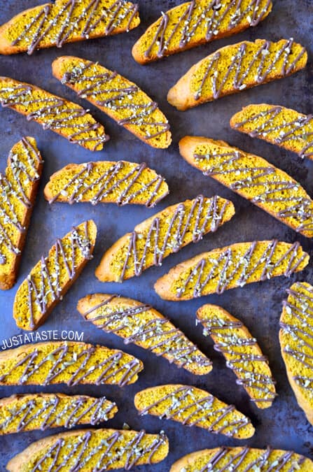 Pumpkin Pie Biscotti from Just a Taste | Pumpkin Seed Recipes