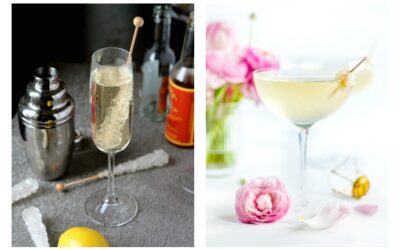A French 75 cocktail and mocktail to kick off the holiday eating and drinking season.