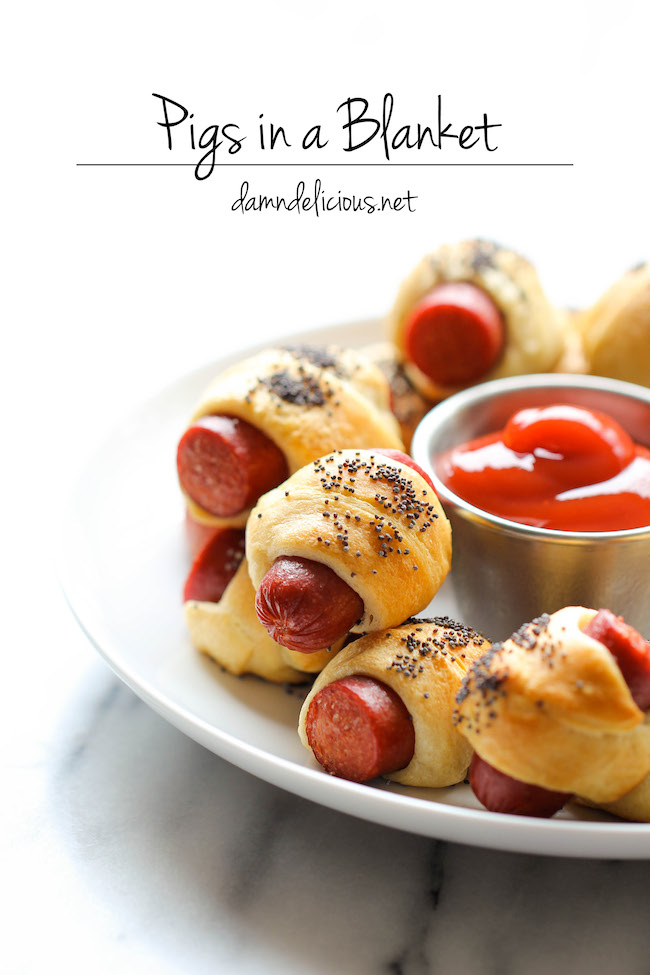 Homemade Pigs in a Blanket from Damn Delicious are an easy New Year's Eve dinner ideas for kids