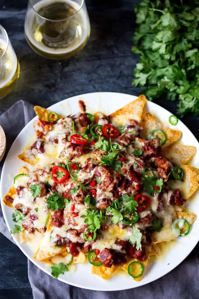 Nachos recipe! Slow Cooked Pork and Beef Chilli from Kitchen Sanctuary