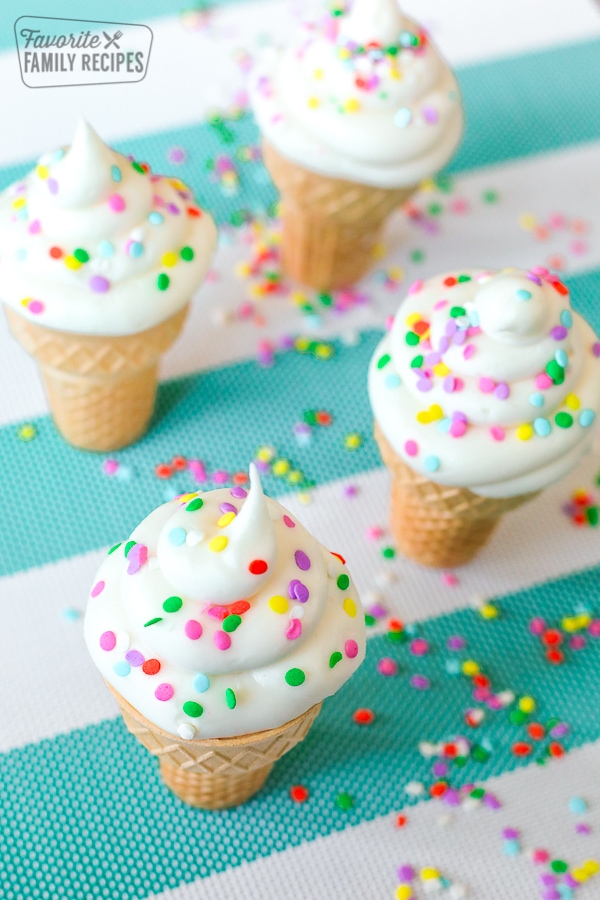 Ice Cream Cone Cupcakes from Favorite Family Meals