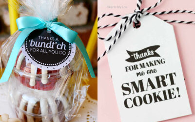 7 beautiful, tasteful, and FREE printable teacher cards to make those food gifts even sweeter.