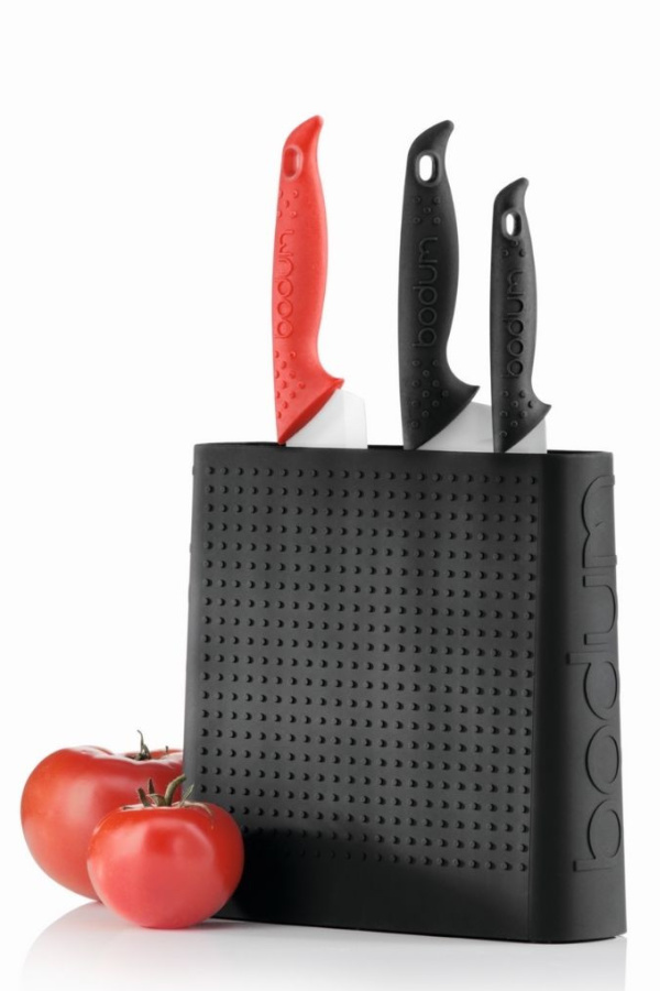 Minimalist knife storage solution: The Bodum Bistro Knife Block is stylish, affordable, and accommodates all kinds of sizes