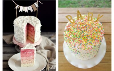 9 cool, modern gender reveal cakes that use just enough pink and blue to get the point across.