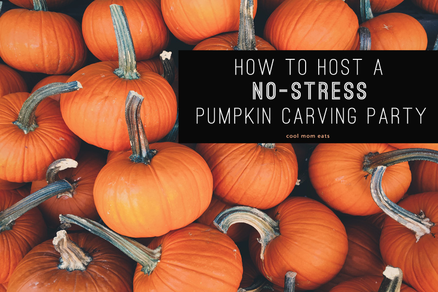 5 tips for hosting an easy, fun, NO-STRESS pumpkin carving party for kids! | Cool Mom Eats