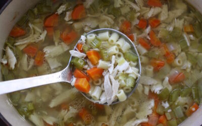 How to make homemade chicken soup. An easy recipe that anybody can make for major comfort in a bowl.