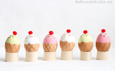 An adorable ice cream cone Easter egg tutorial. Do you want sprinkles with that?