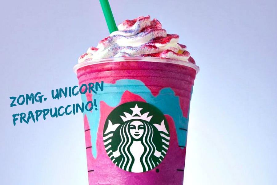 The Starbucks Unicorn Frappuccino magically CHANGES FLAVOR WHILE YOU DRINK, WHUT