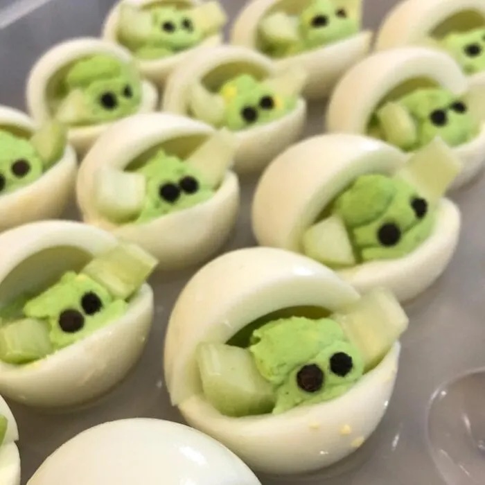 Baby Yoda Deviled Eggs from Totally The Bomb