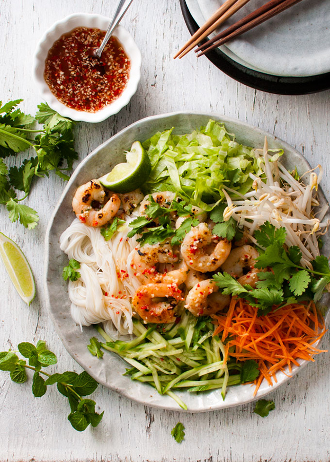 Vietnamese Noodle Salad with Shrimp from Recipe Tin Eats