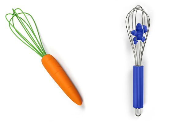 Tips to get kids excited to help in the kitchen | Cool Mom Eats: Cook's Carrot or Kitchen Kong Gorilla whisk at Amazon
