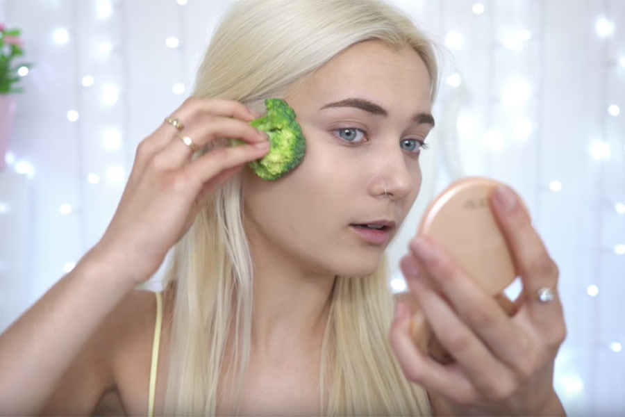 Web Coolness: using food as makeup, a bagel sushi roll, alcohol for hayfever, and more.