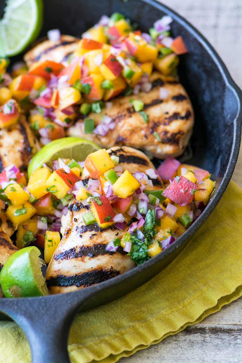 Best 30-minute meals for families: Grilled Chicken with Peach Salsa at The View From Great Island