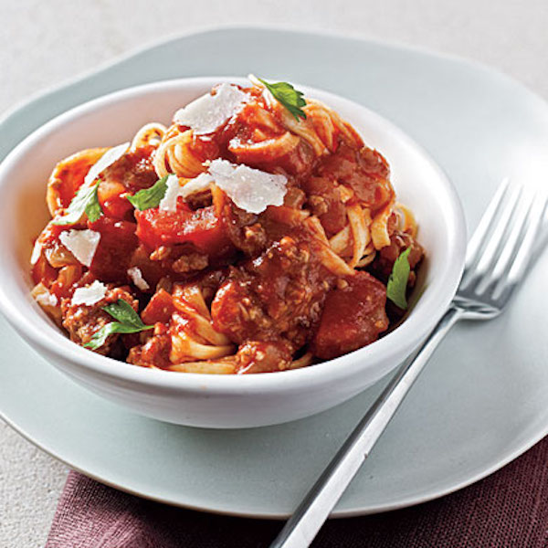 Best 30 minute meals for families: Linguine with Easy Meat Sauce at Cooking Light
