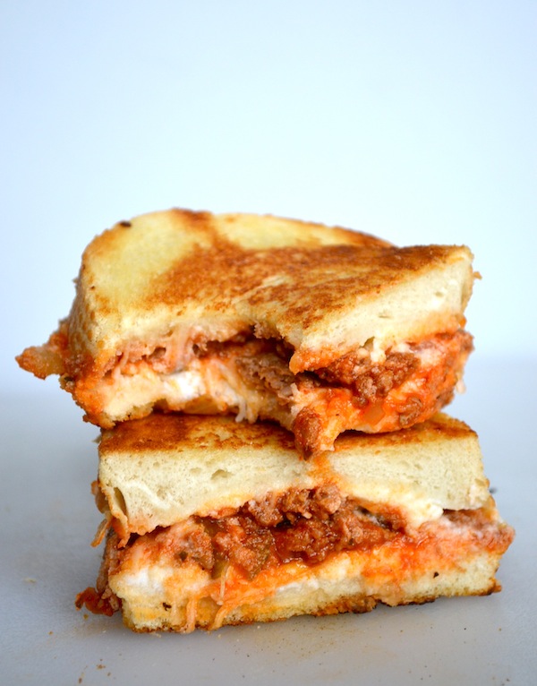 Cool Mom Eats weekly meal plan: Lasagna Grilled Cheese at Rachel Schultz