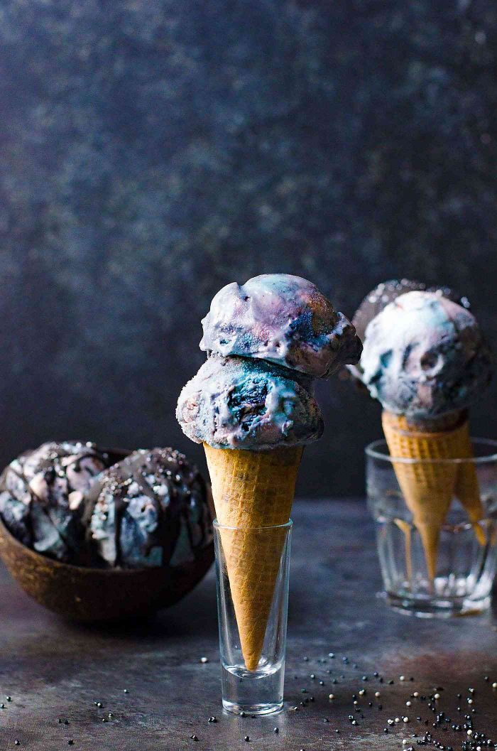 Easy solar eclipse recipes for last-minute fun: No-Churn Galaxy Ice Cream at The Flavor Bender