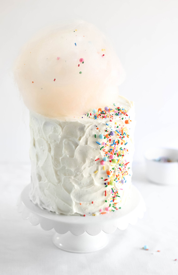 Ways to make over a store-bought cake: Cotton Candy Sprinkle Cake | Sprinkle Bakes