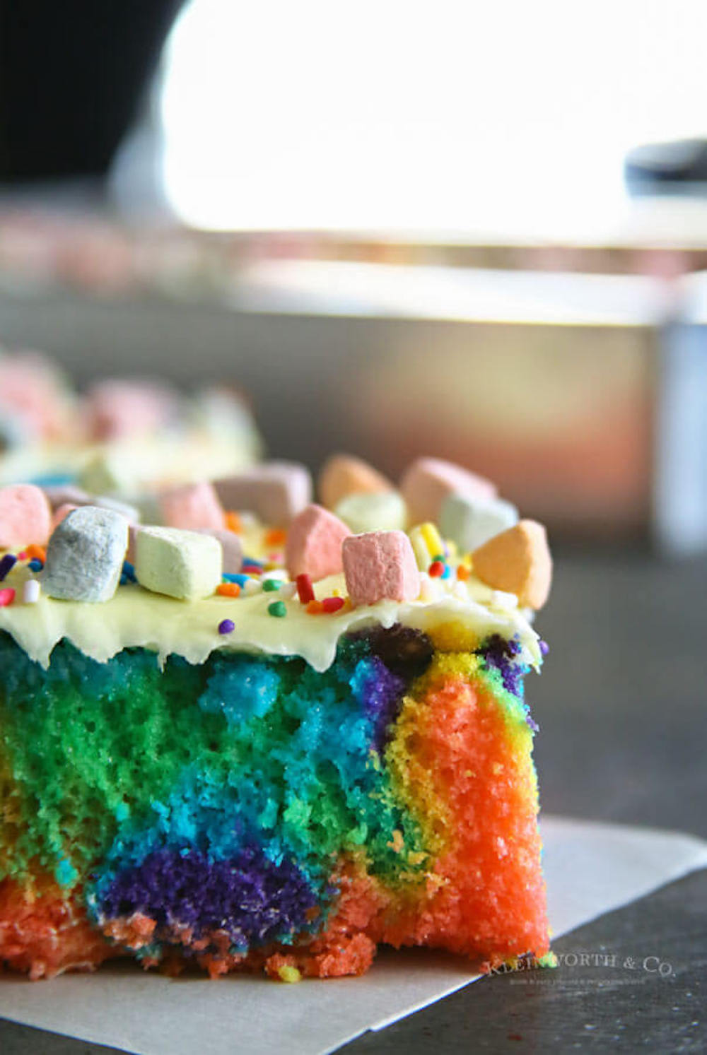 Best sheetcaking recipes: Rainbow cake at Kleinworth & Co