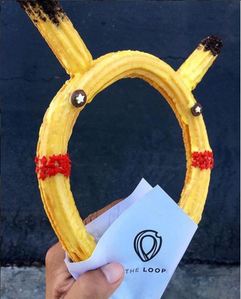 Amazing desserts worth the trip for Insta (and to win parent of the year points too!): The Pikachu Churro at The Loop in California, spied at Trendhunter