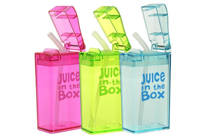 Low-sugar juice box alternatives for healthier school lunches: Juice in a Box reusable juice boxes | Cool Mom Eats