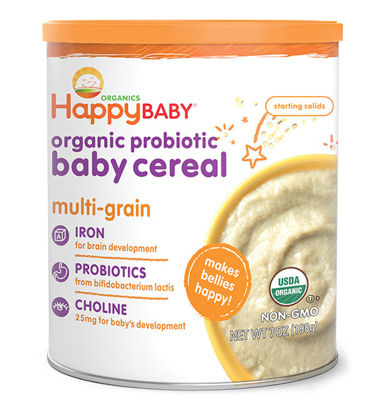 Happy Baby Probiotic Baby Cereal at Cool Mom Eats [sponsor]