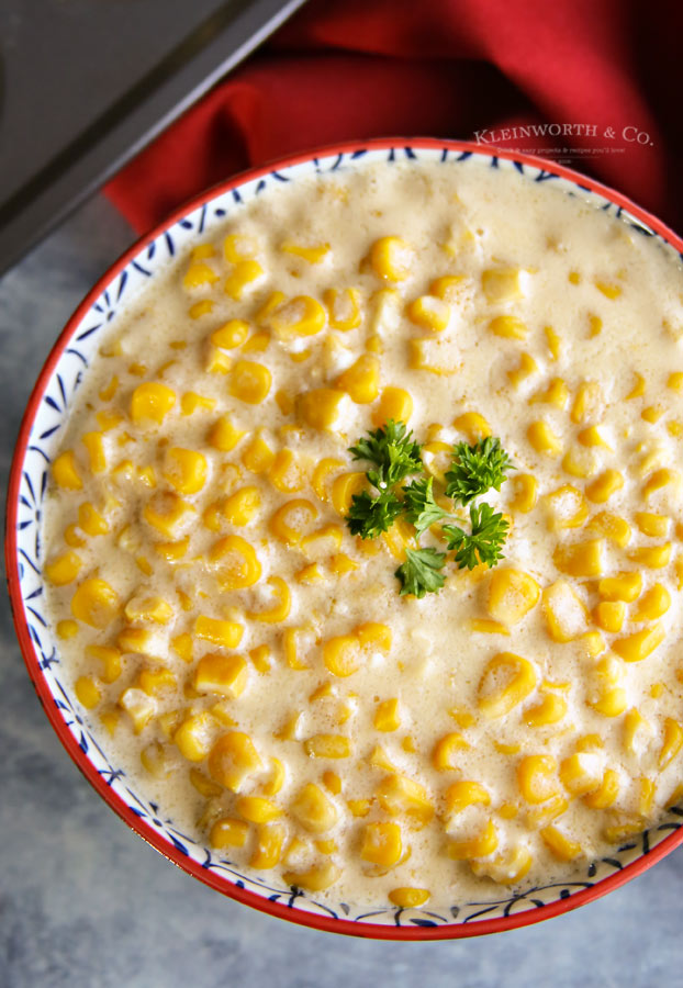 Thanksgiving recipes you can make in your Instant Pot! Pressure Cooker Creamed Corn | Kleinworth & Co