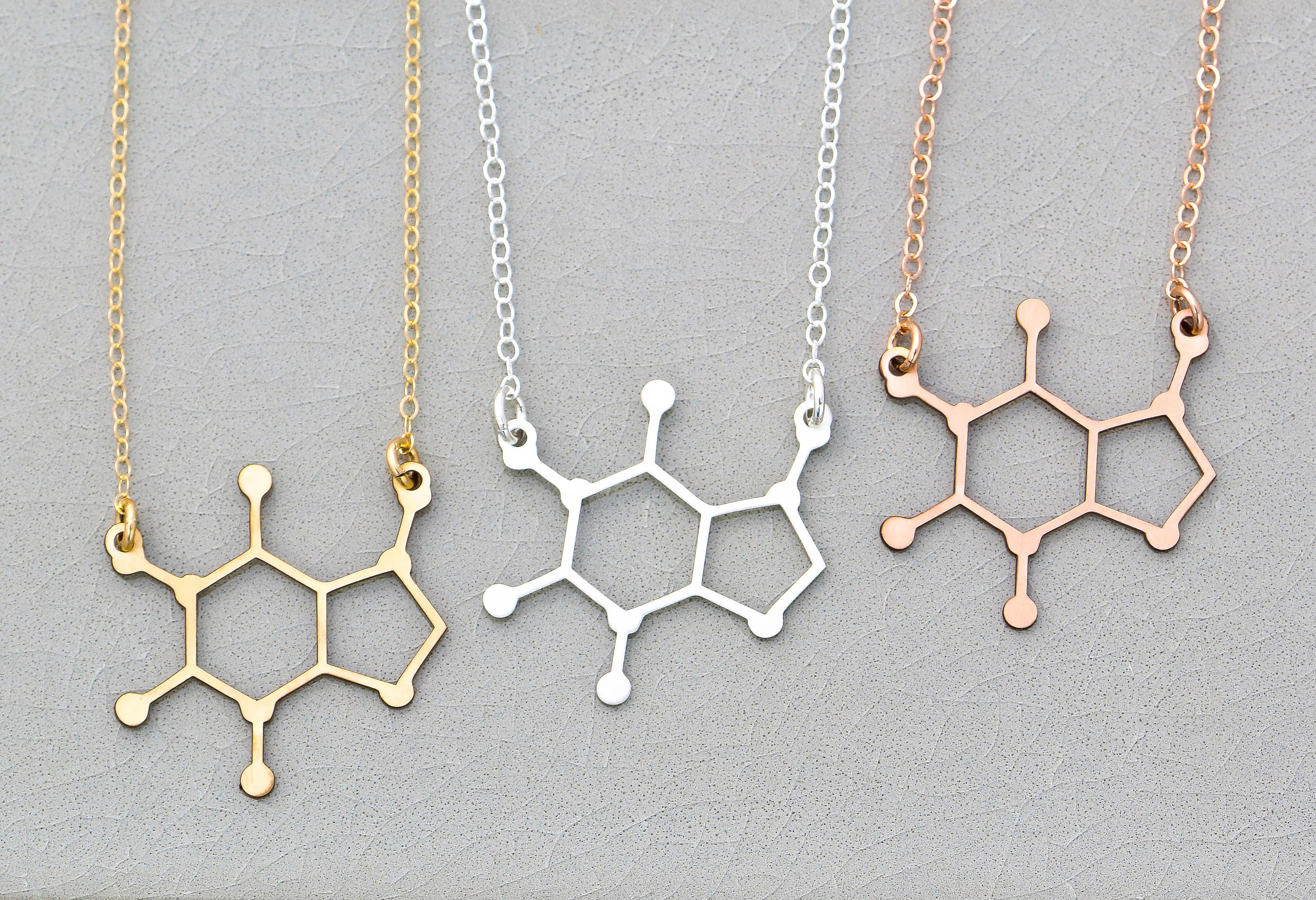 Coffee Molecule Necklace