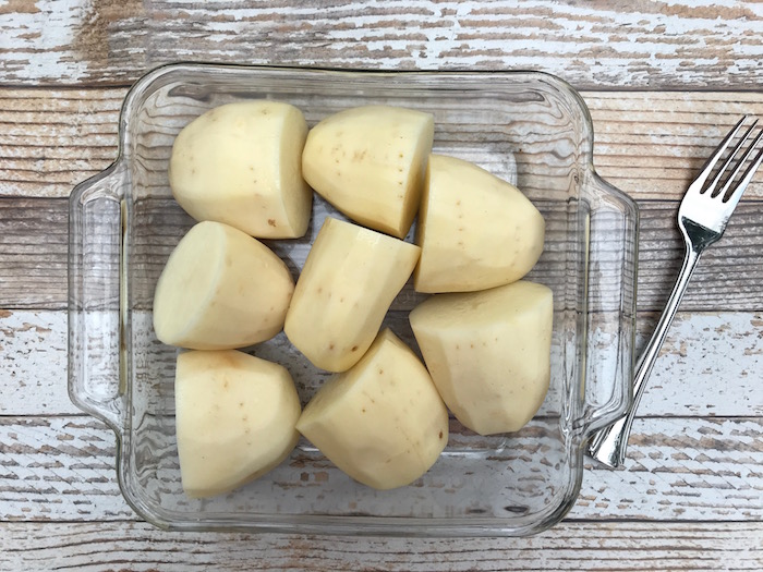 How to make mashed potatoes in the microwave | © Jane Sweeney for Cool Mom Eats