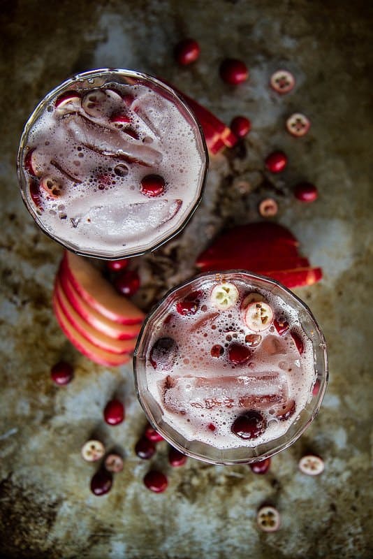 Make ahead holiday cocktail recipes | Apple-Cranberry Moscow Mule at Heather Christo