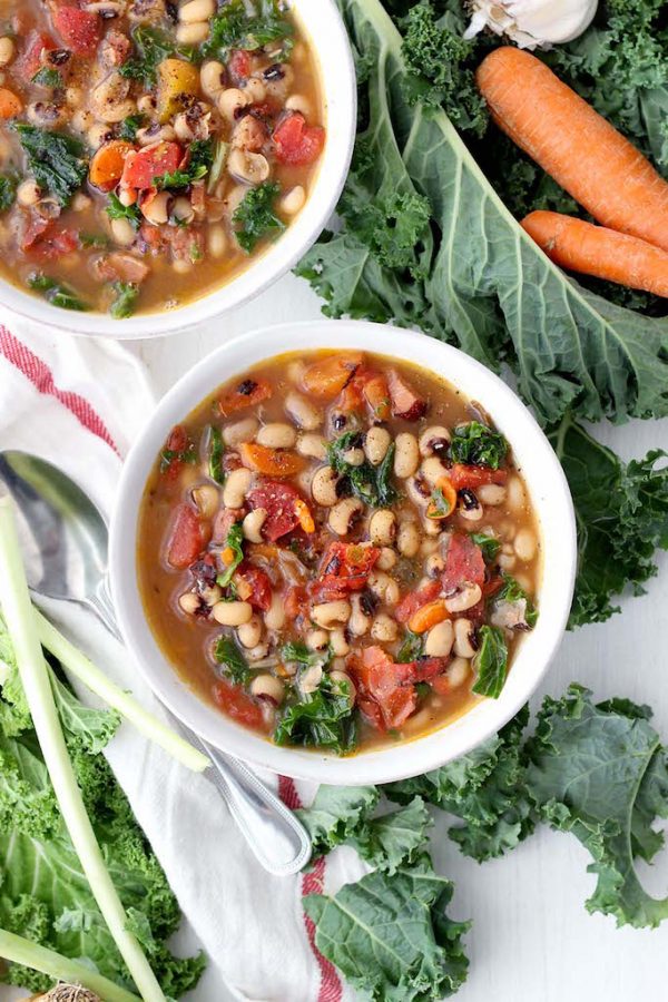 New Year black-eyed pea recipes: Instant Pot Black-Eyed Pea Soup by Bowl of Delicious
