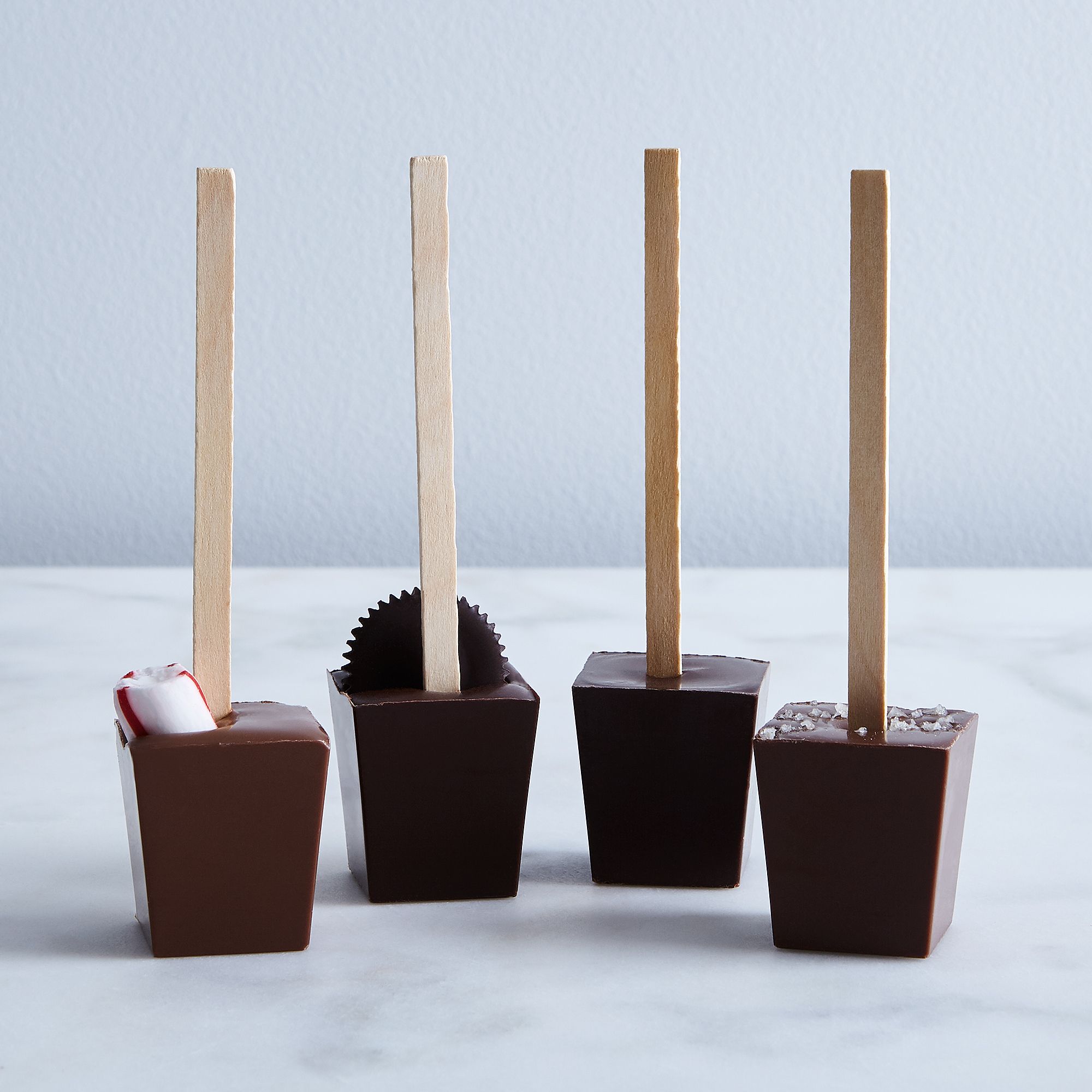 Delicious stocking stuffers for everyone, big and small: Gourmet hot chocolate on a stick at Food52 | Cool Mom Eats holiday gift guide 2017
