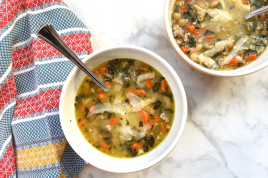 Cool Mom Eats weekly meal plan: Sausage, Kale, and White Bean Soup | Jane Sweeney for Cool Mom Eats