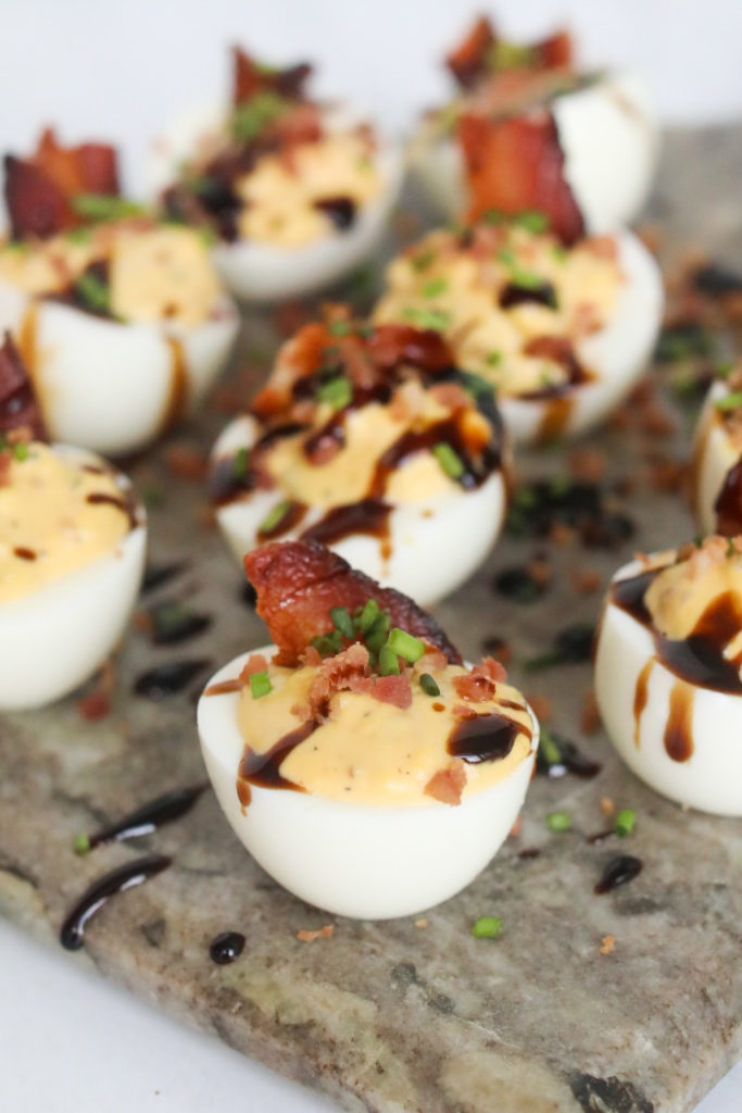 Cool Mom Eats Make Ahead Easter Brunch Ideas: Bacon-Deviled-Eggs-from Seasoned to Taste