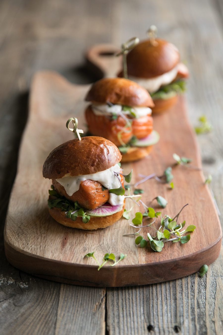 Eco-friendly burger recipes: Grilled Salmon Burgers at The Forked Spoon