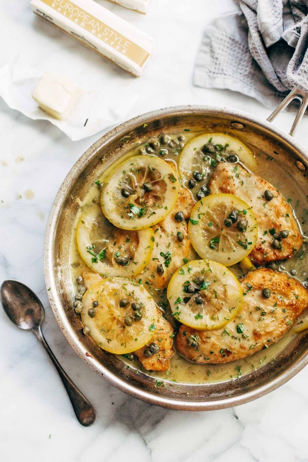Cool Mom Eats weekly meal plan: Chicken Piccata at Pinch of Yum