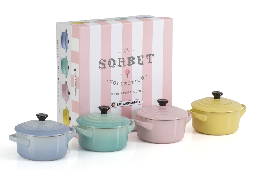 Le Creuset’s affordable Sorbet Collection: Mini Cocottes