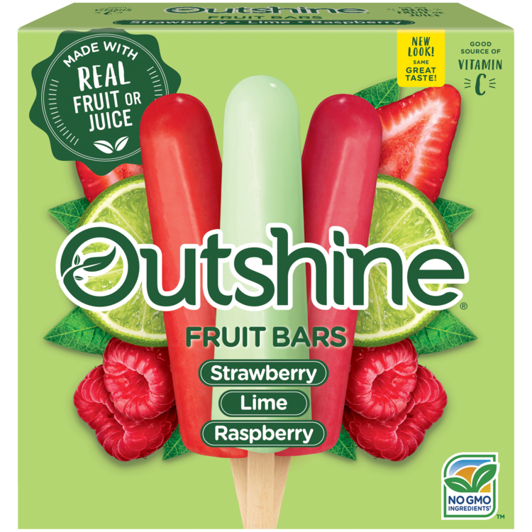 The best low sugar popsicle brands for summer: Outshine Fruit Bars are easily found in many supermarkets