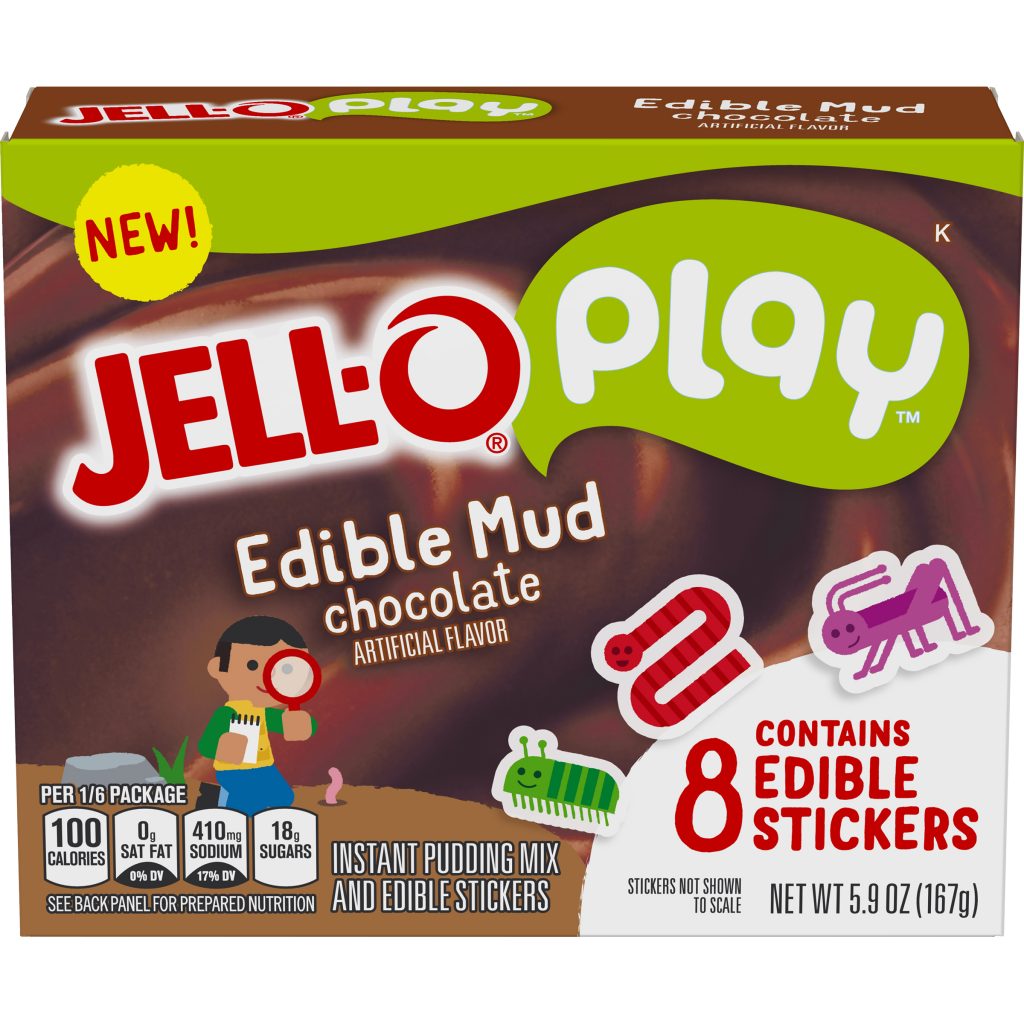 Jello-O Play: A new line of edible play kits for kids like this edible chocolate "mud" kit with edible stickers! | Cool Mom Eats