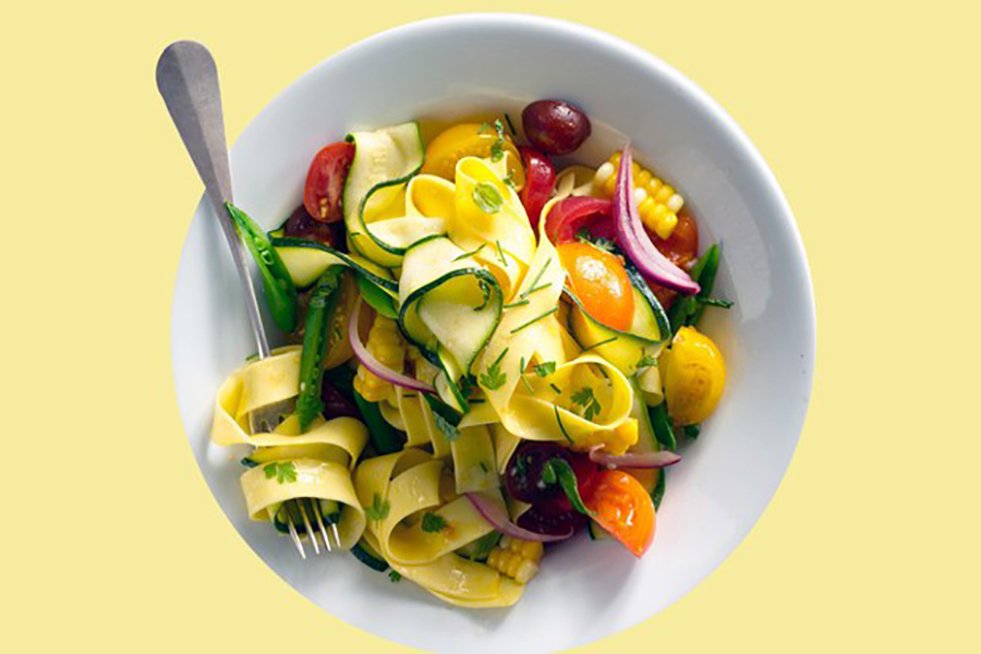 Creative Summer Pasta Salads: Farmers' Market Pappardelle from Epicurious