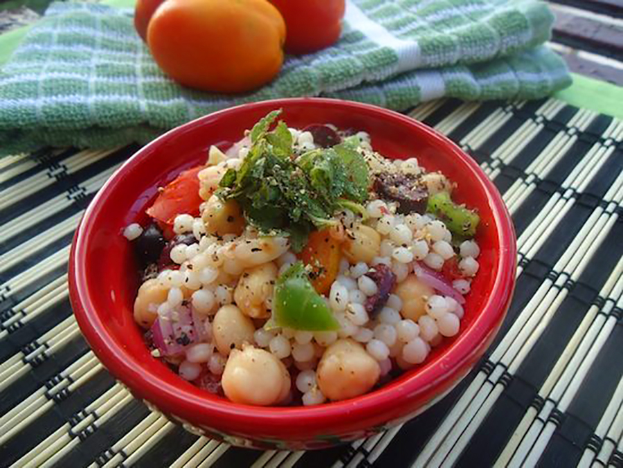 Creative Summer Pasta Salads: Mint Infused Pearl Couscous Salad from Food Heaven Made Easy